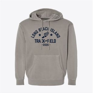 Long Beach Island Grade School Track and Field Pigment-Dyed Hoodie
