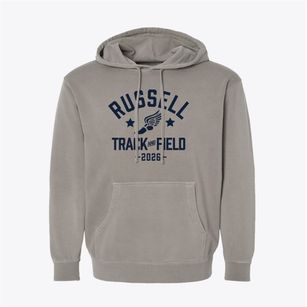 Russell Elementary School Track and Field Pigment-Dyed Hoodie
