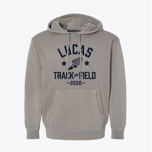 Lucas Middle School Track and Field Pigment-Dyed Hoodie