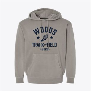 Woods Charter School Track and Field Pigment-Dyed Hoodie