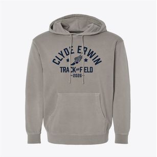 Clyde Erwin Elementary School Track and Field Pigment-Dyed Hoodie