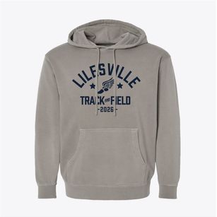 Lilesville Elementary School Track and Field Pigment-Dyed Hoodie