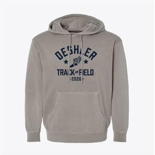 Deshler Elementary School Track and Field Pigment-Dyed Hoodie