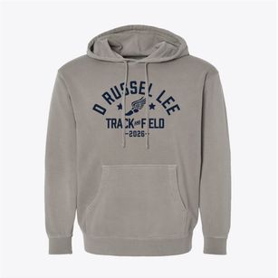 D Russel Lee Career Center Track and Field Pigment-Dyed Hoodie