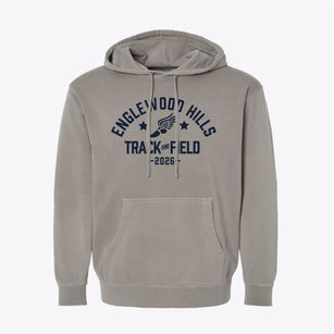 Englewood Hills Elementary School Track and Field Pigment-Dyed Hoodie