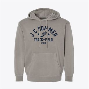 J C Sommer Elementary School Track and Field Pigment-Dyed Hoodie