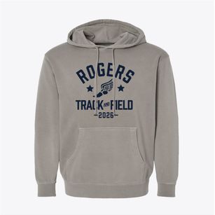 Rogers Elementary School Track and Field Pigment-Dyed Hoodie