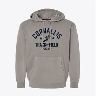Corvallis Middle School Track and Field Pigment-Dyed Hoodie