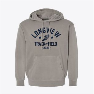 Longview Elementary School Track and Field Pigment-Dyed Hoodie