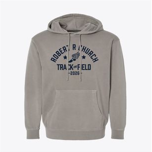 Robert R Church Elementary School Track and Field Pigment-Dyed Hoodie