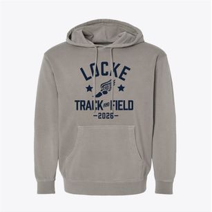 Locke Elementary School Track and Field Pigment-Dyed Hoodie