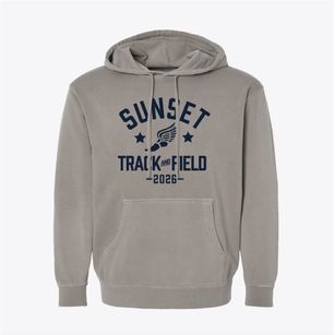 Sunset Elementary School Track and Field Pigment-Dyed Hoodie