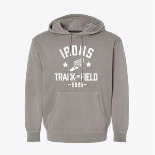 Irons Junior High School Track and Field Pigment-Dyed Hoodie