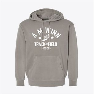 A M Winn Elementary School Track and Field Pigment-Dyed Hoodie
