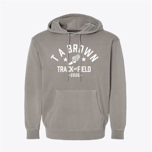 T A Brown Elementary School Track and Field Pigment-Dyed Hoodie