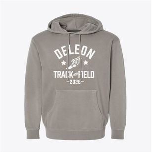 Deleon Elementary School Track and Field Pigment-Dyed Hoodie