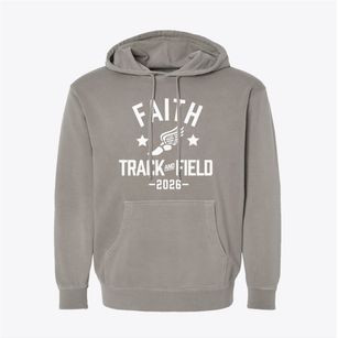 Faith Christian Academy Track and Field Pigment-Dyed Hoodie