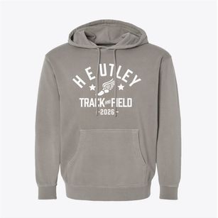 H E Utley Freshman Center Track and Field Pigment-Dyed Hoodie