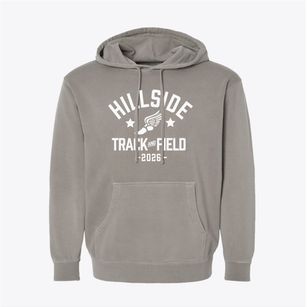 Hillside Student Community School Track and Field Pigment-Dyed Hoodie