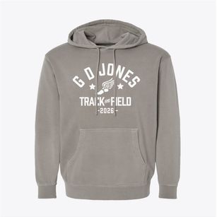 G D Jones Elementary School Track and Field Pigment-Dyed Hoodie