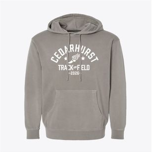 Cedarhurst Secondary School Track and Field Pigment-Dyed Hoodie