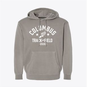Columbus Magnet Elementary School Track and Field Pigment-Dyed Hoodie