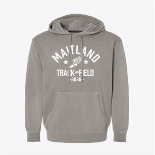 Maitland Montessori School Track and Field Pigment-Dyed Hoodie