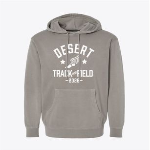 Desert Christian Elementary School Track and Field Pigment-Dyed Hoodie