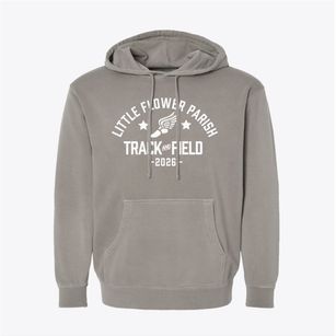 Little Flower Parish Track and Field Pigment-Dyed Hoodie