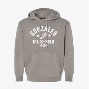 Gonzales Middle School Track and Field Pigment-Dyed Hoodie