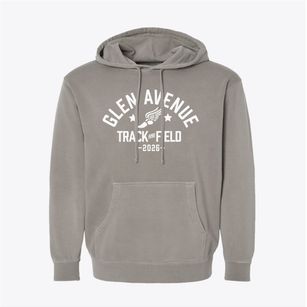 Glen Avenue Elementary School Track and Field Pigment-Dyed Hoodie