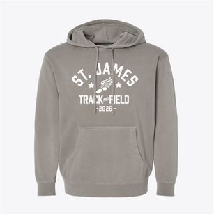Immanuel Saint James Lutheran School Track and Field Pigment-Dyed Hoodie