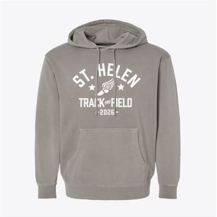 Saint Helen Elementary School Track and Field Pigment-Dyed Hoodie