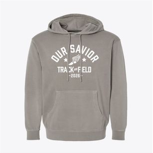 Our Savior Lutheran School Track and Field Pigment-Dyed Hoodie