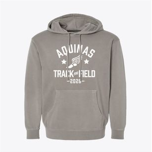 Aquinas Catholic High School Track and Field Pigment-Dyed Hoodie