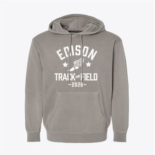 Edison High School Track and Field Pigment-Dyed Hoodie