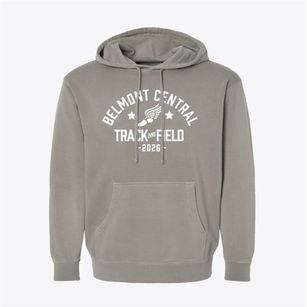 Belmont Central Elementary School Track and Field Pigment-Dyed Hoodie