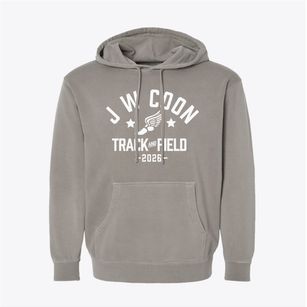 J W Coon Elementary School Track and Field Pigment-Dyed Hoodie