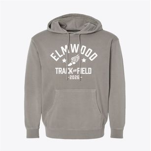 Elmwood Elementary School Track and Field Pigment-Dyed Hoodie