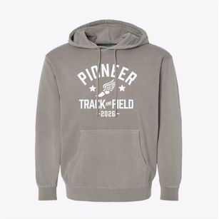 Pioneer Pleasantvale Elementary School Track and Field Pigment-Dyed Hoodie