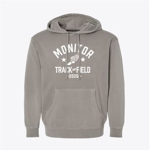 Monitor Elementary School Track and Field Pigment-Dyed Hoodie