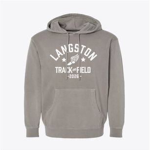 Langston Charter Middle School Track and Field Pigment-Dyed Hoodie