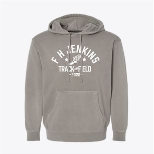 F H Jenkins Elementary School Track and Field Pigment-Dyed Hoodie