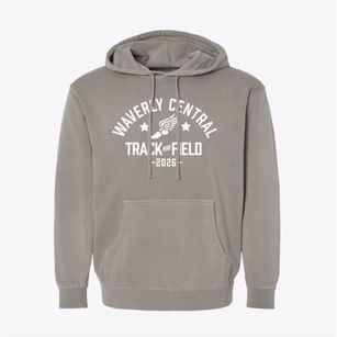 Waverly Central High School Track and Field Pigment-Dyed Hoodie