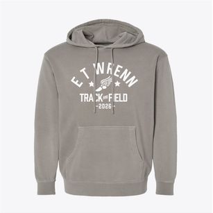E T Wrenn Junior High School Track and Field Pigment-Dyed Hoodie
