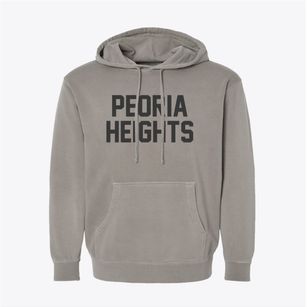 Peoria Heights Illinois Classic Block Pigment-Dyed Hoodie