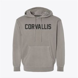 Corvallis Oregon Classic Block Pigment-Dyed Hoodie