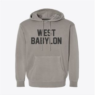 West Babylon New York Classic Block Pigment-Dyed Hoodie