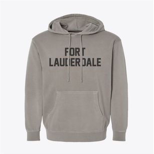 Fort Lauderdale Florida Classic Block Pigment-Dyed Hoodie