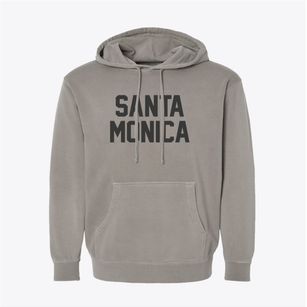 Santa Monica California Classic Block Pigment-Dyed Hoodie